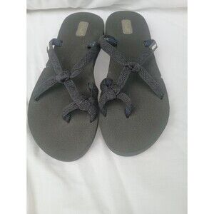 Women's Teva Black Mush Sandals 8W SN:6415 Beach Resort Wear Coastal